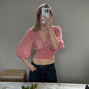 Zara Pink Floral Blouse